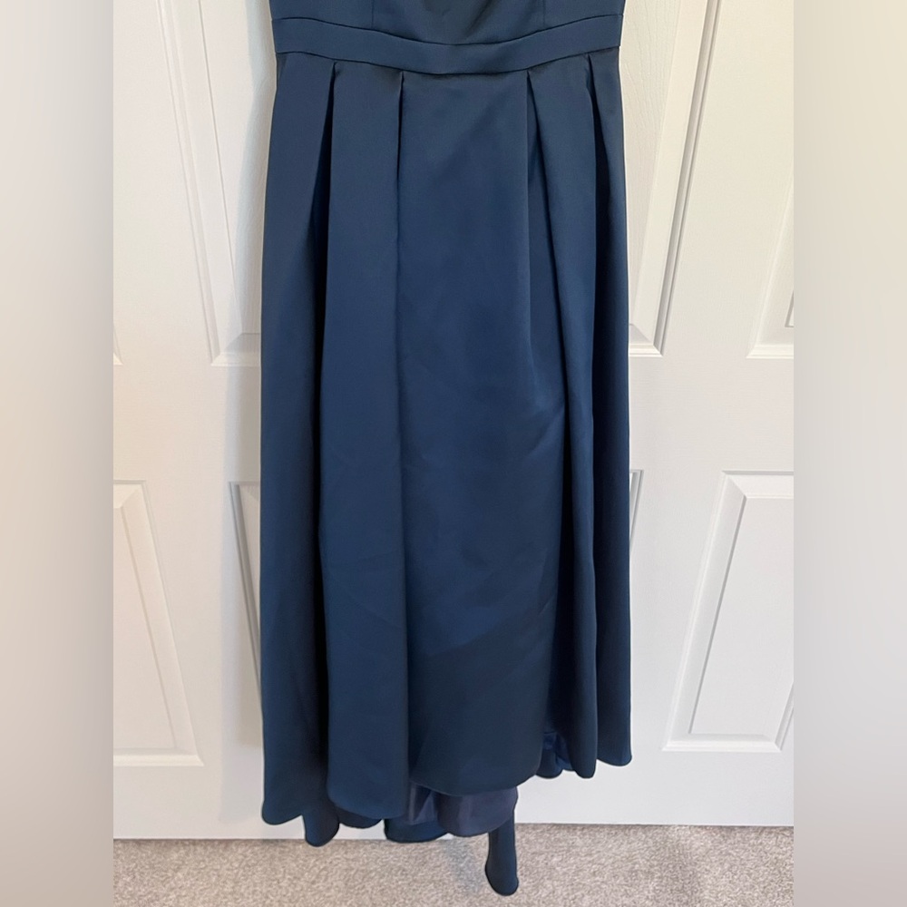 Xscape Women's Sweetheart-Neck High-Low Ballgown, Midnight Blue, size 6, worn 1x - Picture 6 of 13